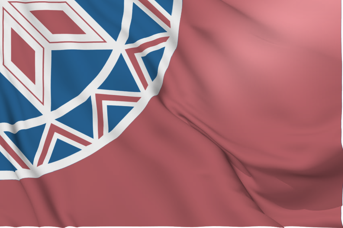 Pangcah八角星，放到大只剩兩個菱形mata，與織紋圖騰組合為太陽，照耀與(1)